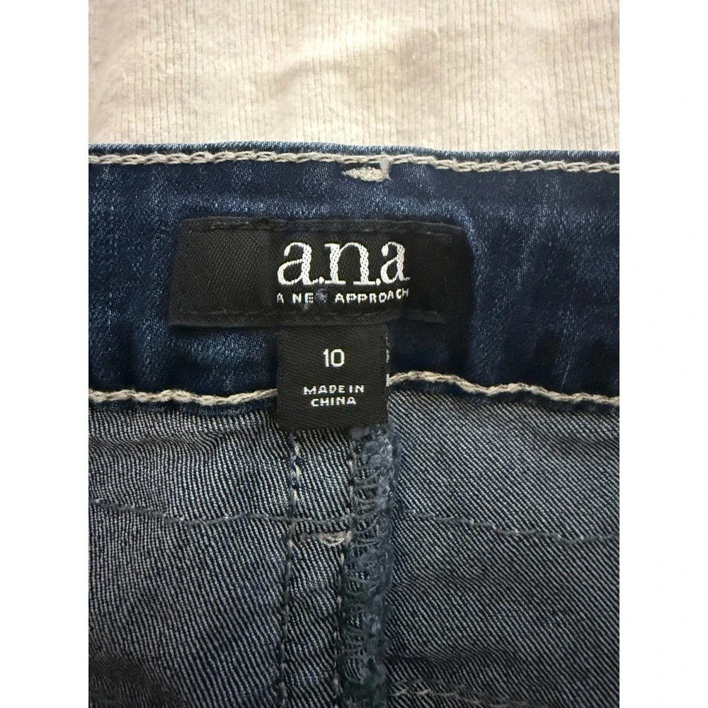a.n.a A New Approach Womens Bootcut Jeans‎ Dark Wash Sequin Size 10 31 Inseam
